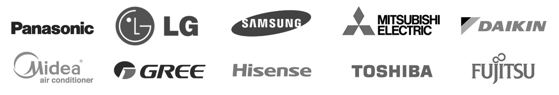Klíma márkák, Panasonic, LG, Samsung, Midea, Mitsubishi, Daikin, Hisense, Fujitsu, Toshiba, Gree, Samsung